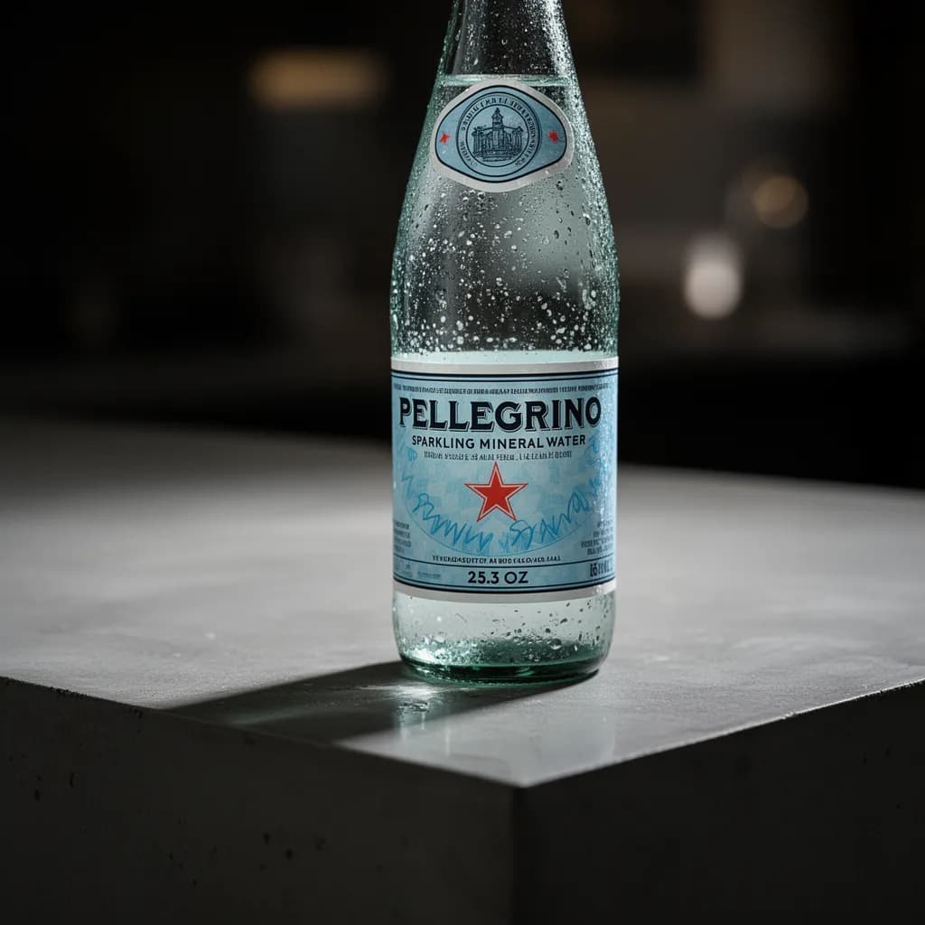 Pellegrino Sparkling Mineral Water 25.3 oz Bottle — restaurant-quality dish photo for an online ordering menu