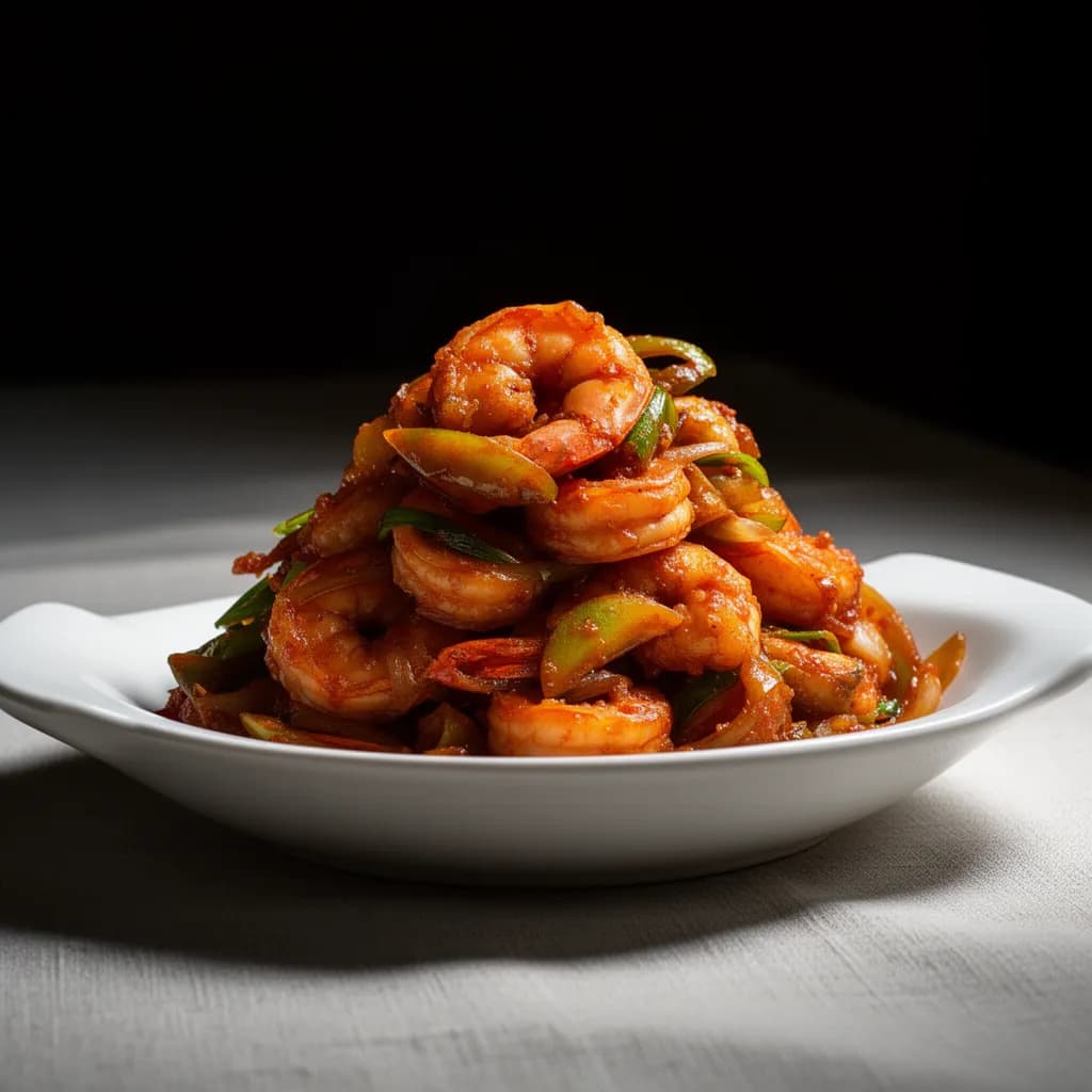 Prawns Manchuria — restaurant-quality dish photo for an online ordering menu