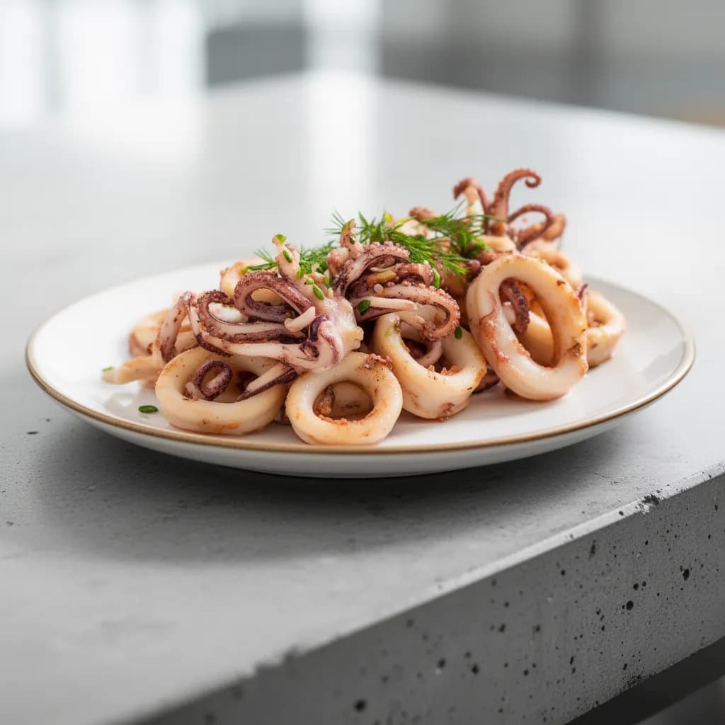 Calamari — restaurant-quality dish photo for an online ordering menu