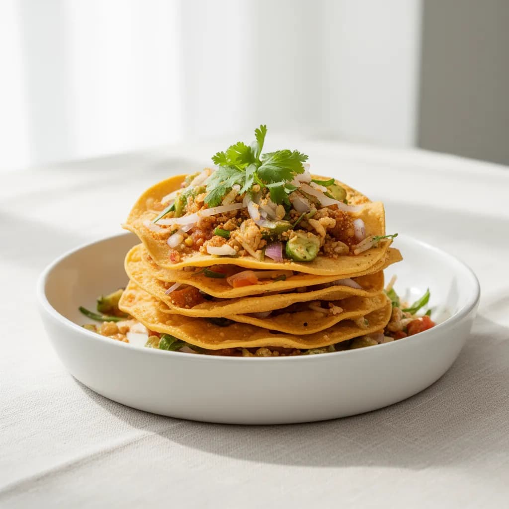 Papdi Chaat — restaurant-quality dish photo for an online ordering menu