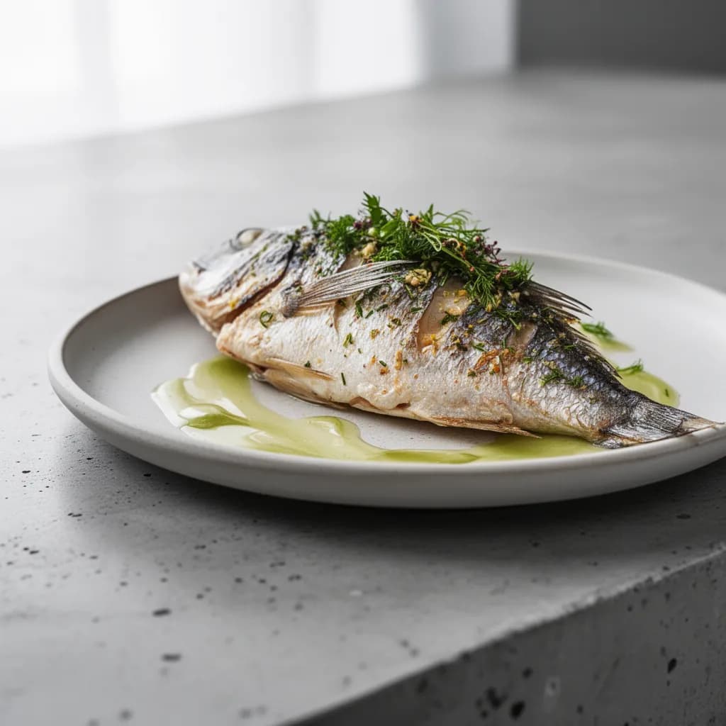 Apollo Fish — restaurant-quality dish photo for an online ordering menu